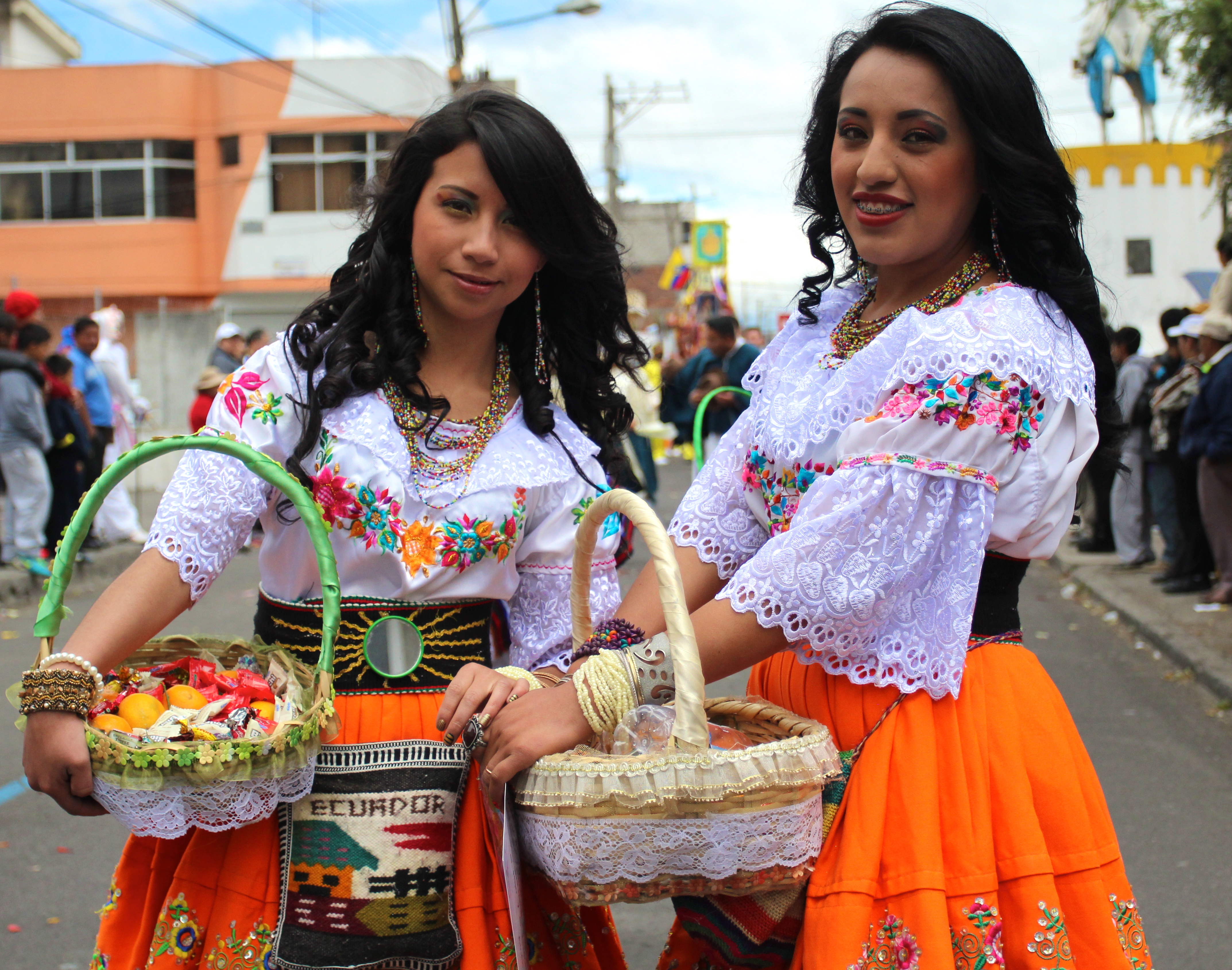 Colors of La Mama Negra festival in Latacunga, Ecuador.
